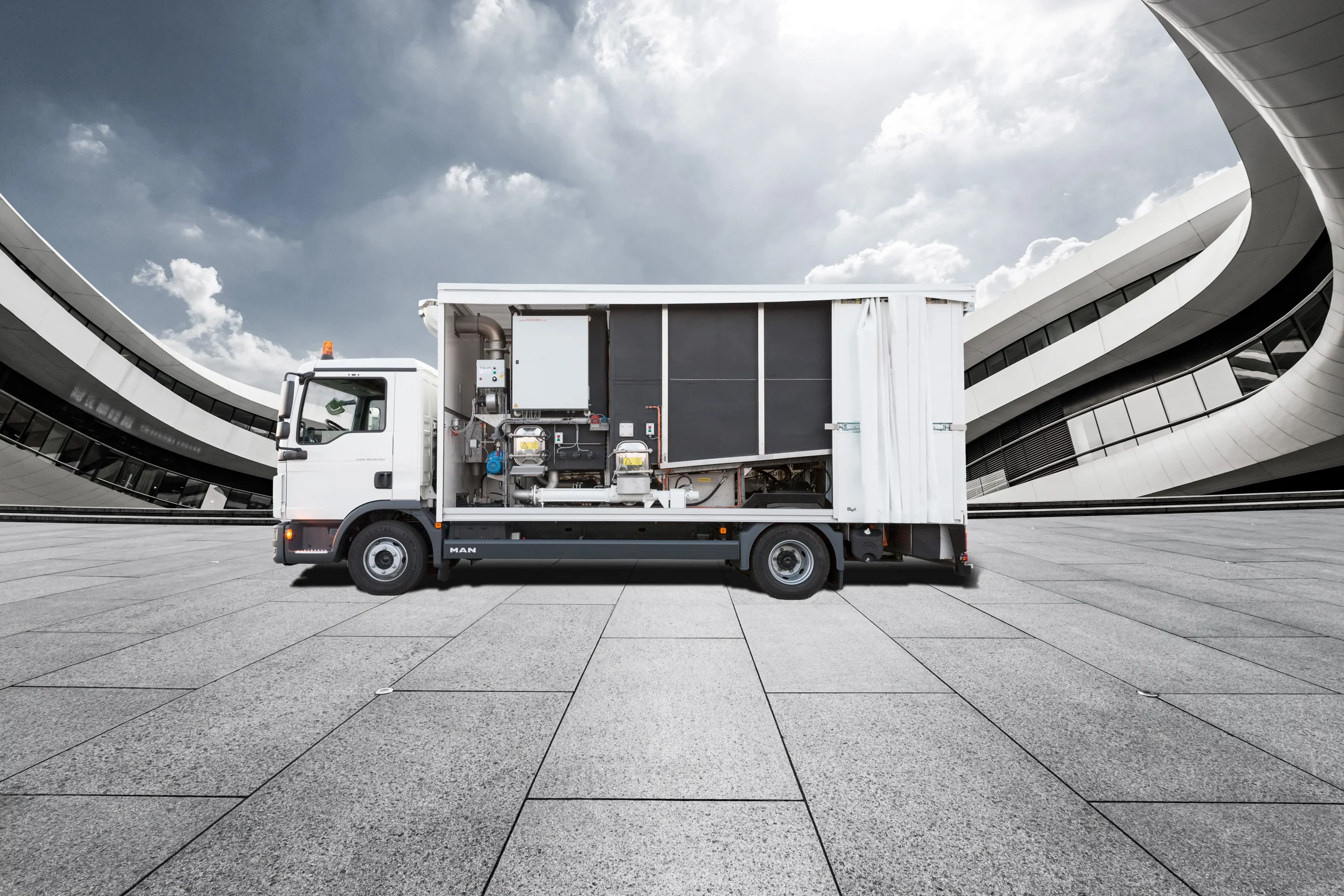 Tonnenblitz Fahrzeug